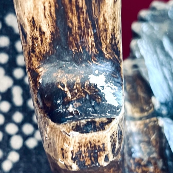 Vintage Handcrafted Wooden Skull Mirror - Picture 10 of 16